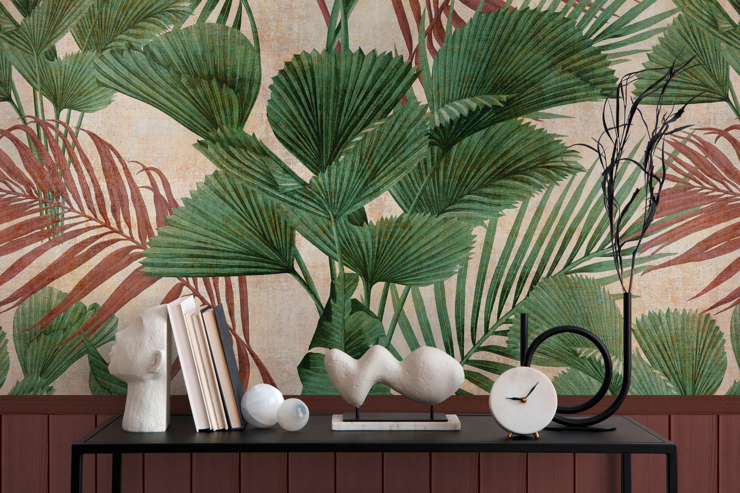 Fototapete Botanische Blätter Grün - 1,59 m x 2,80 m