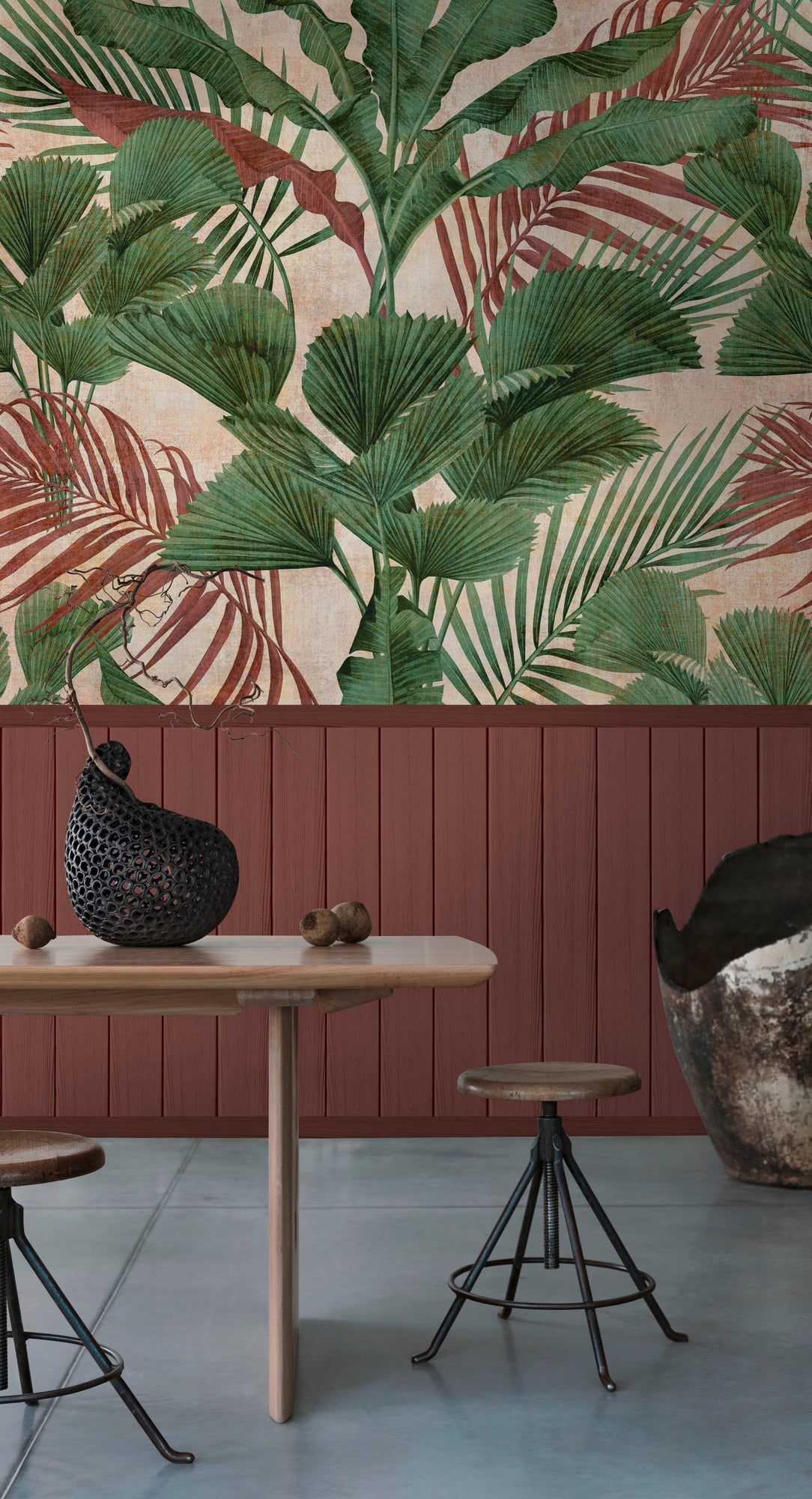 Fototapete Botanische Blätter Grün - 1,59 m x 2,80 m