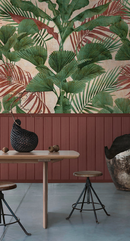 Fototapete Botanische Blätter Grün - 1,59 m x 2,80 m