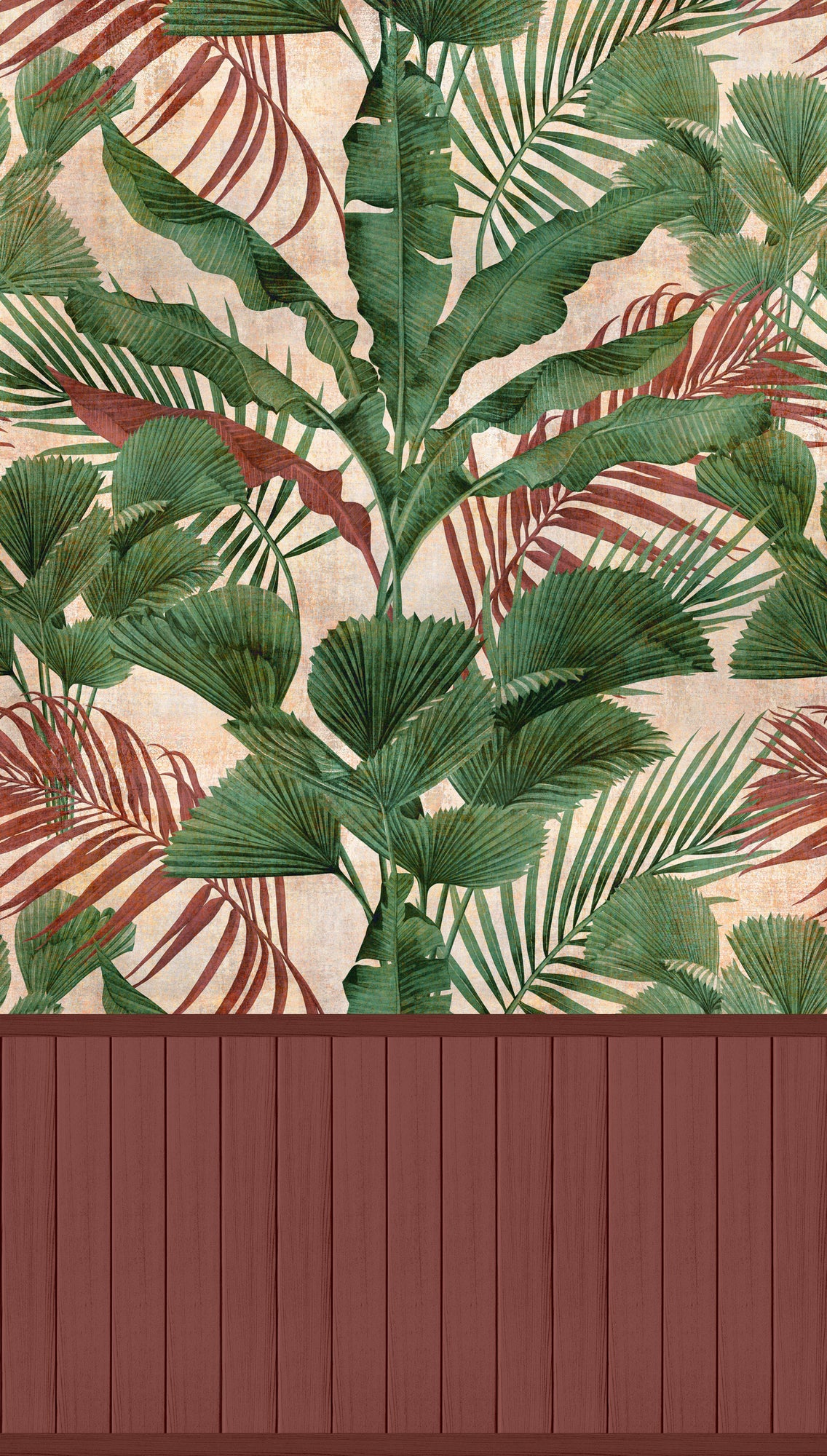 Fototapete Botanische Blätter Grün - 1,59 m x 2,80 m