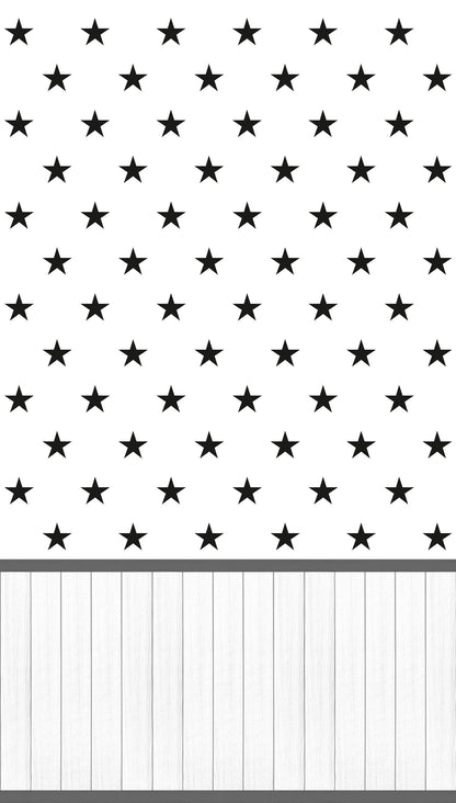 Fototapete Sterne Schwarz Weiß - 1,59 m x 2,80 m