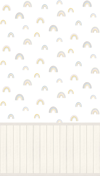 Fototapete Regenbogen Pastell - 1,59 m x 2,80 m