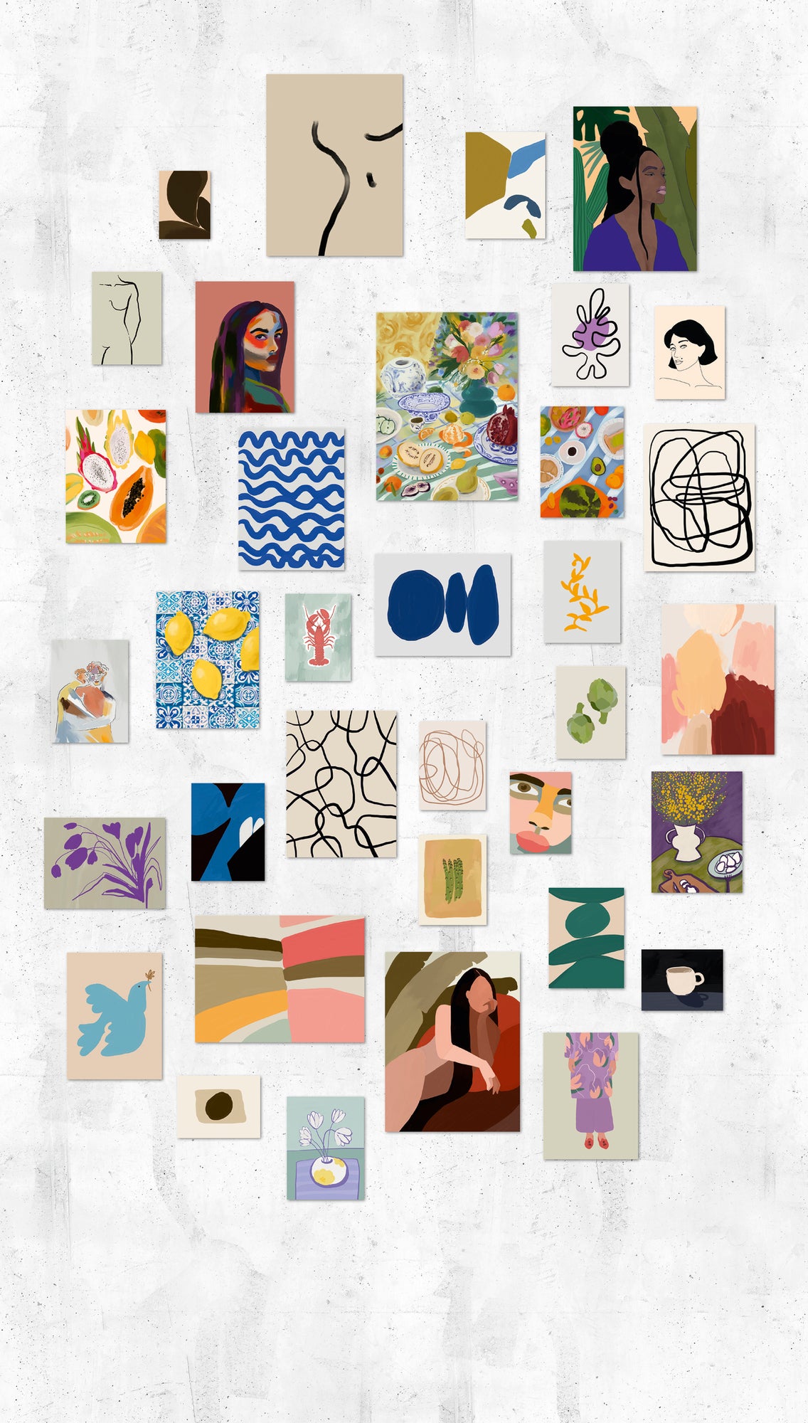 Fototapete Collage Bunt - 1,59 m x 2,80 m