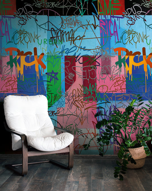 Fototapete Graffiti Bunt - 1,59 m x 2,80 m
