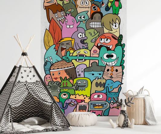Fototapete Monster Bunt - 1,59 m x 2,80 m