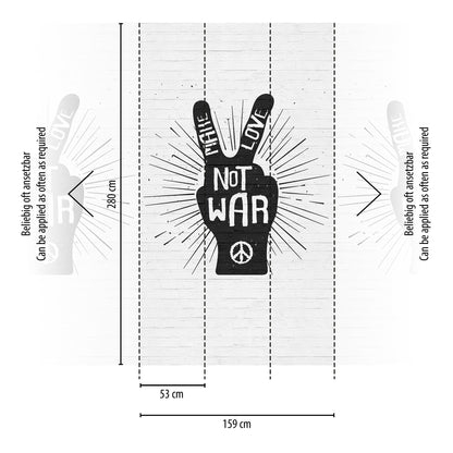 Fototapete Hand Schwarz Weiß - 1,59 m x 2,80 m