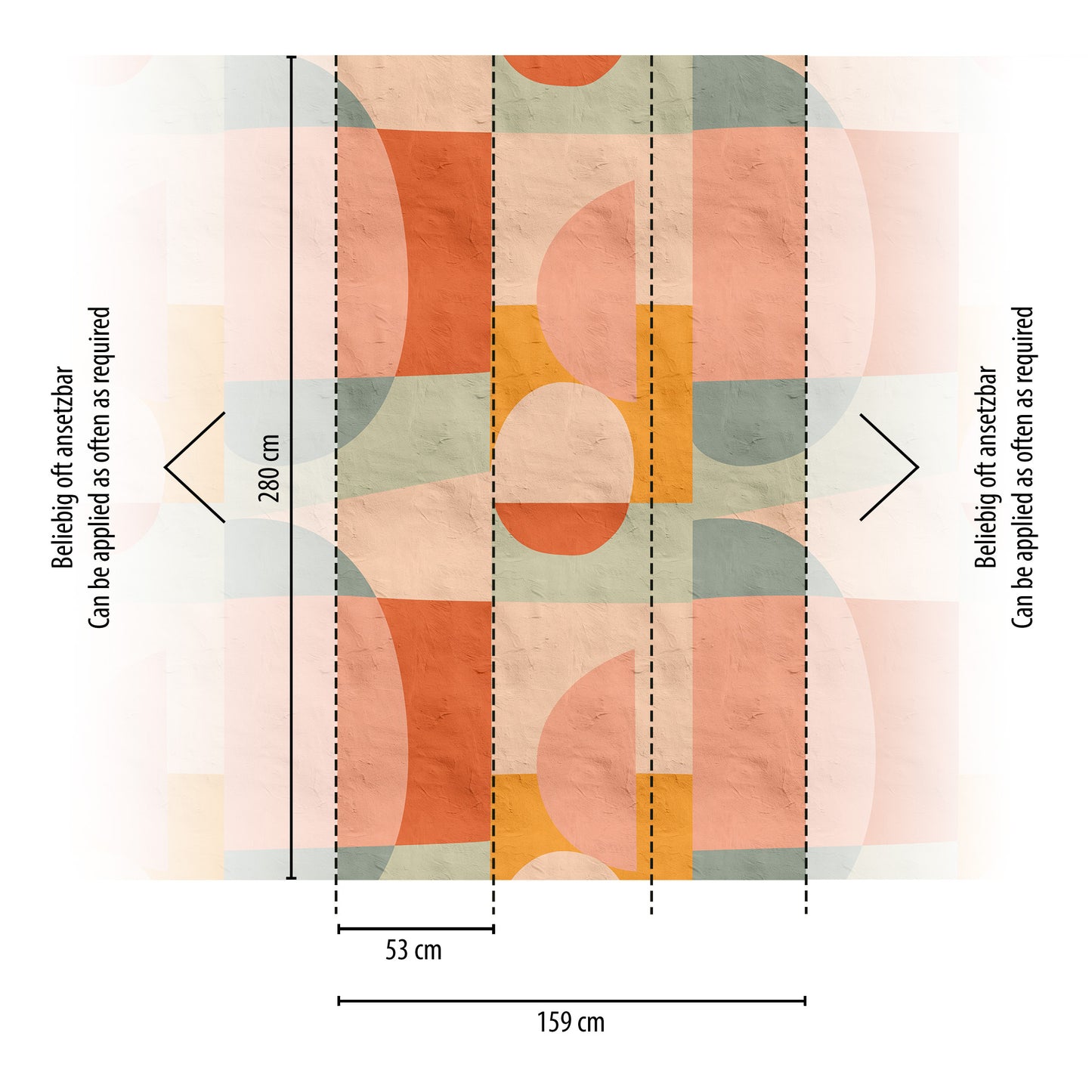 Fototapete Geometrie Formen – 1,59 m x 2,80 m