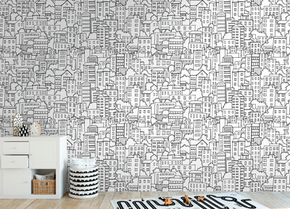 Fototapete City Line Art – 1,59 m x 2,80 m