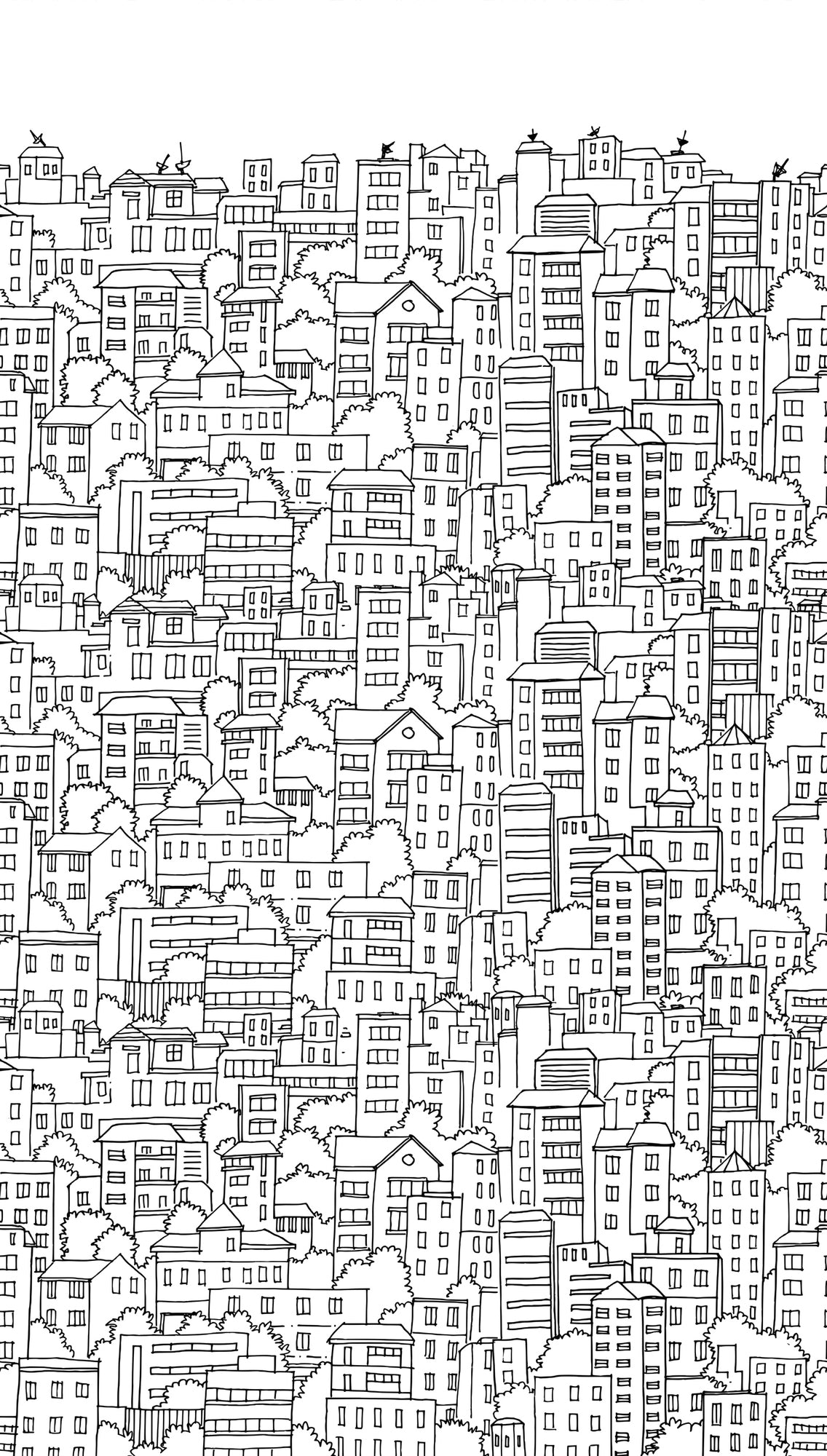 Fototapete City Line Art – 1,59 m x 2,80 m