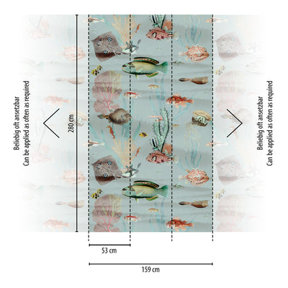 Fototapete Meereswelt Fische – 1,59 m x 2,80 m