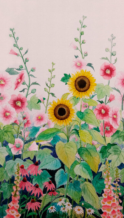 Fototapete Sonnenblumen Bunt - 1,59 m x 2,80 m