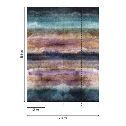Fototapete Farbverlauf Bunt - 2,12 m x 2,80 m