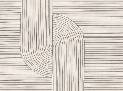 Fototapete Linien Beige - 3,71 m x  2,80 m
