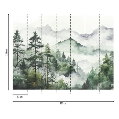 Fototapete Börsenchart Landschaft – 3,71 m x 2,80 m