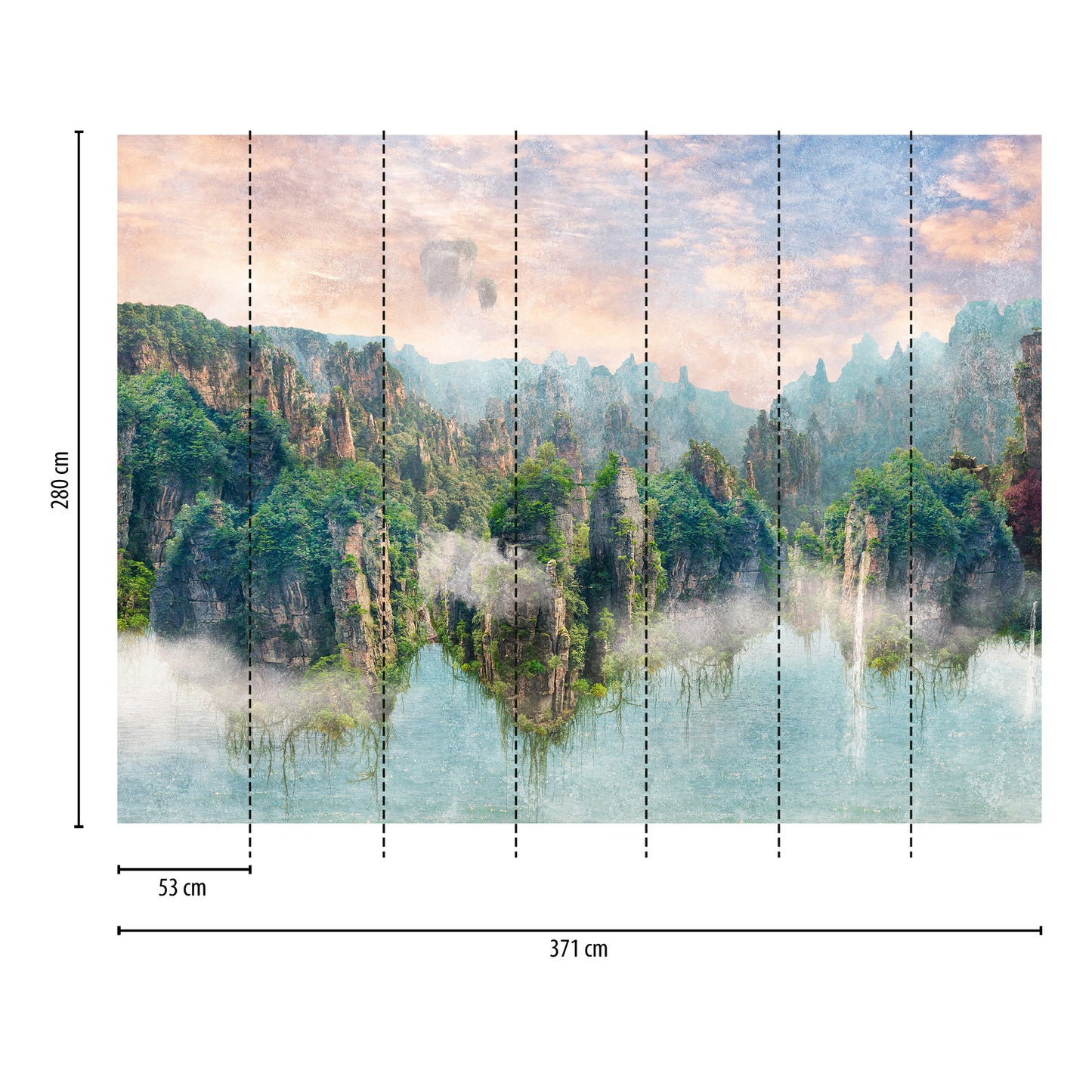 Fototapete Felsenlandschaft - 3,71 m x  2,80 m