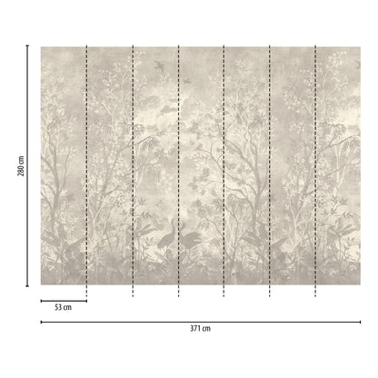 Fototapete Vogelillustration - 3,71 m x  2,80 m
