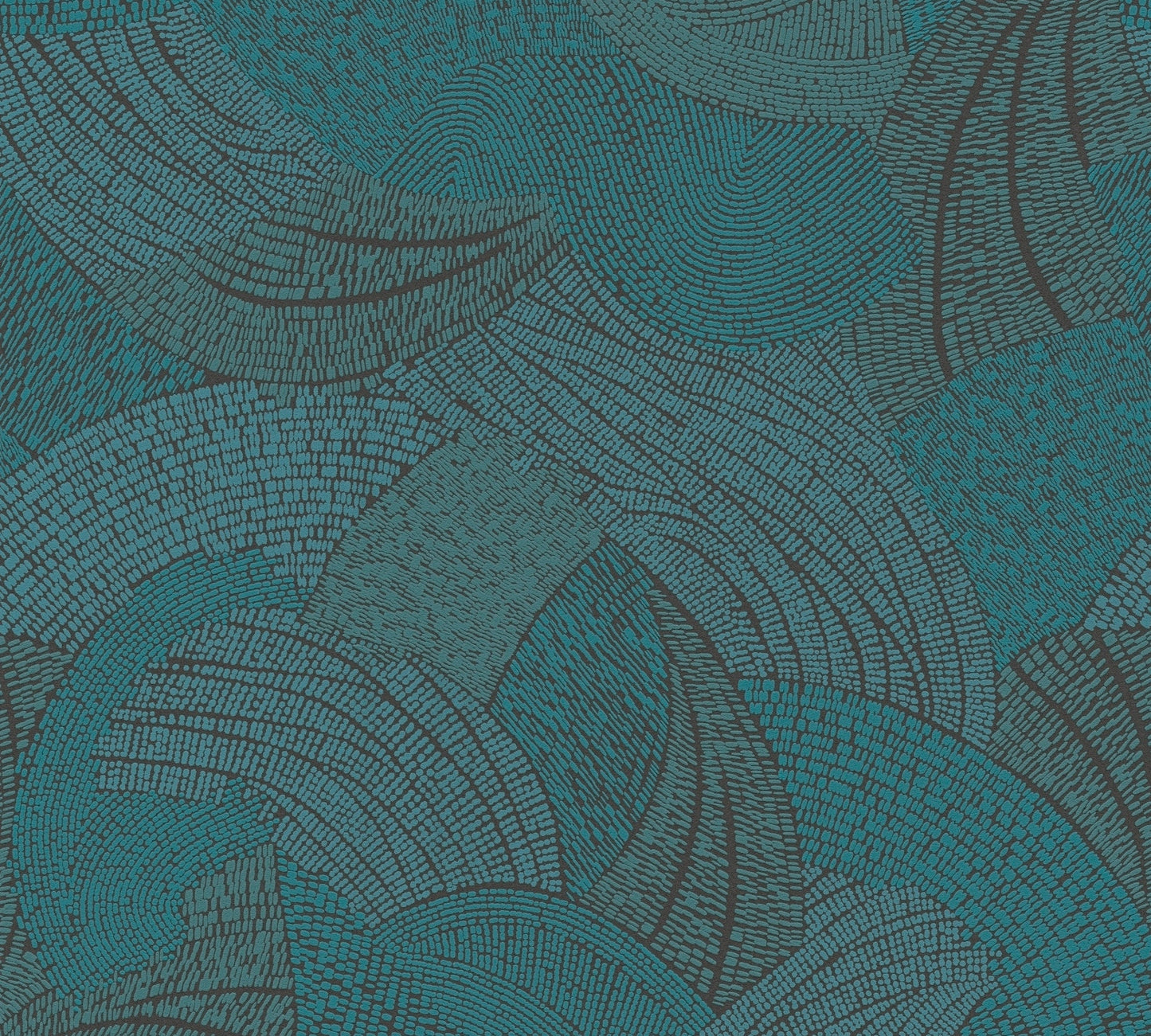 French Affair Geometrische Vliestapete Blau Grün Schwarz 10,05 m x 0,53 m