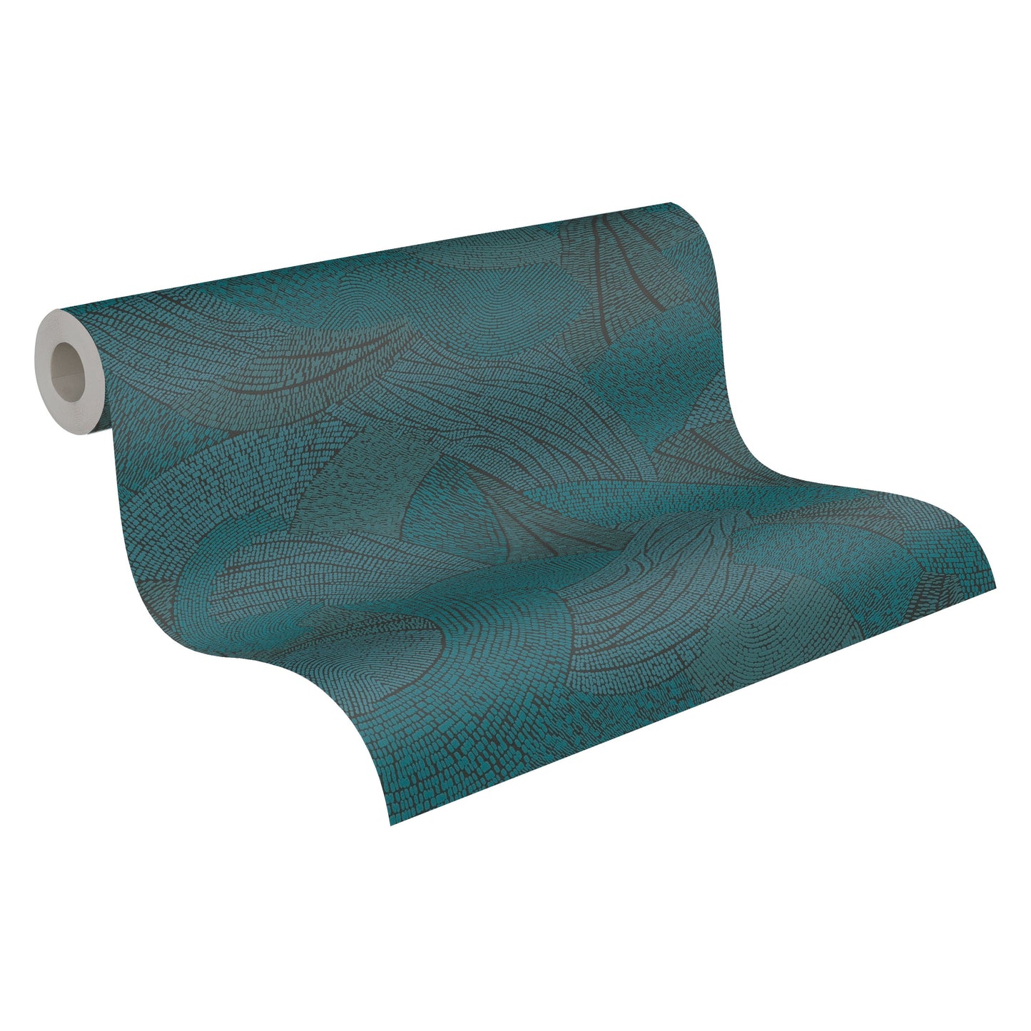 French Affair Geometrische Vliestapete Blau Grün Schwarz 10,05 m x 0,53 m
