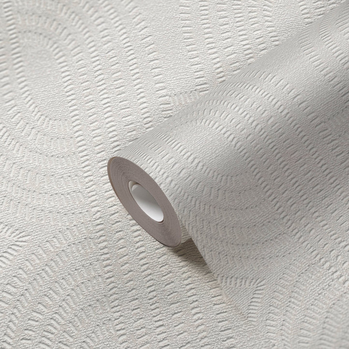 French Affair Geometrische Vliestapete Weiß Grau 10,05 m x 0,53 m