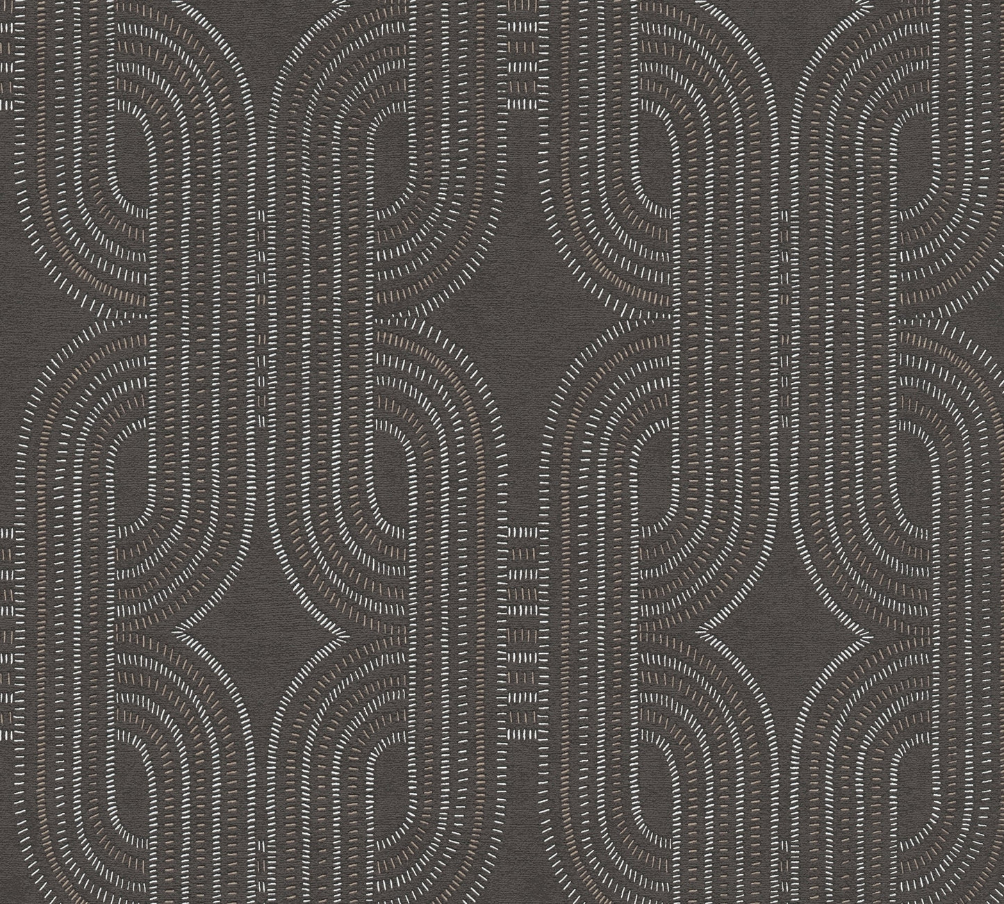 French Affair Geometrische Vliestapete Schwarz Braun Metallic 10,05 m x 0,53 m