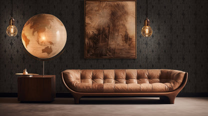 French Affair Geometrische Vliestapete Schwarz Braun Metallic 10,05 m x 0,53 m