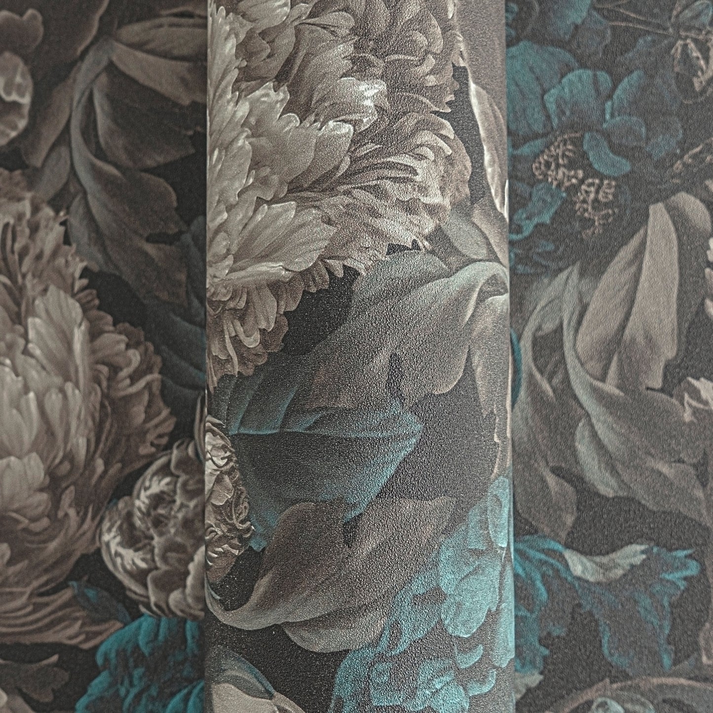 Livingwalls Michalsky 6  Blumen Schwarz - 10,05 m x 0,53 m