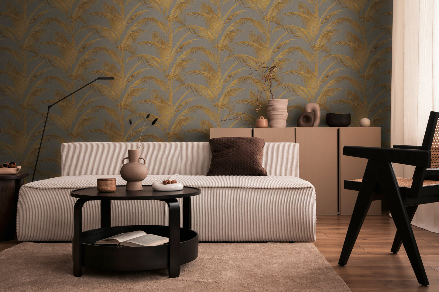 Livingwalls Michalsky 6  Pflanzen Grau Gold - 10,05 m x 0,53 m