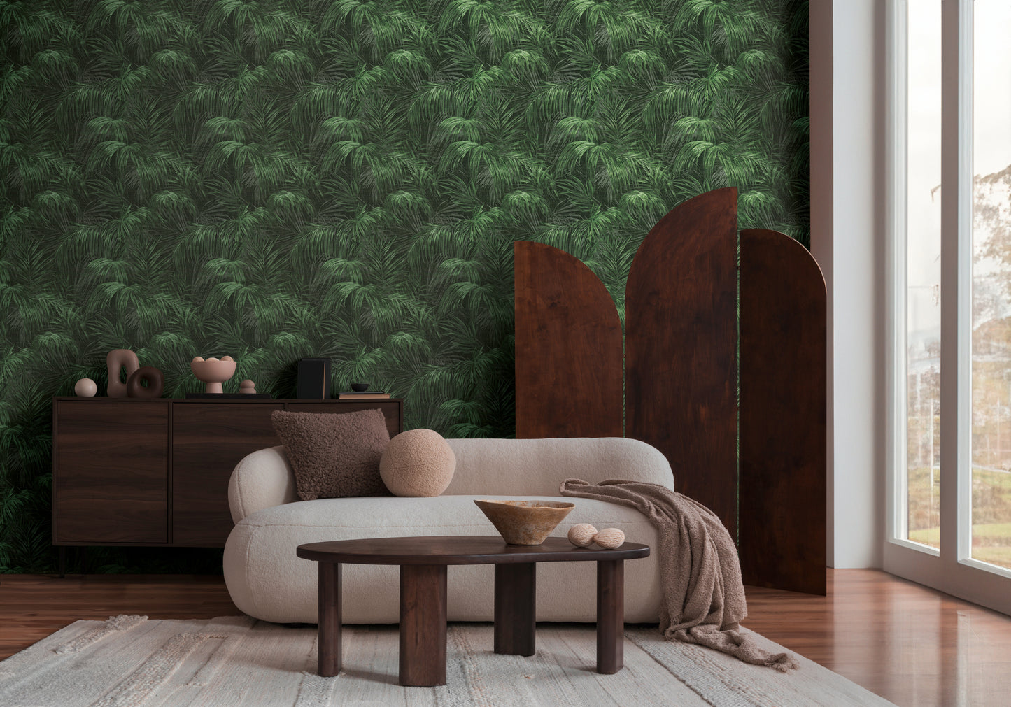 Livingwalls Michalsky 6  Blätter Grün Schwarz - 10,05 m x 0,53 m