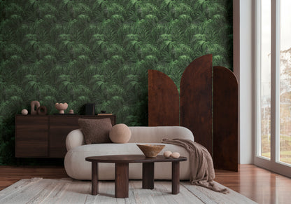 Livingwalls Michalsky 6  Blätter Grün Schwarz - 10,05 m x 0,53 m