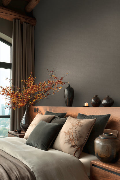 Livingwalls Vibes & Styles  Strukturtapete Grau Schwarz - 10,05 m x 0,53 m