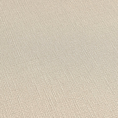 Mustertapete Leinenoptik Sandbeige - 10,05 m x 0,53 m