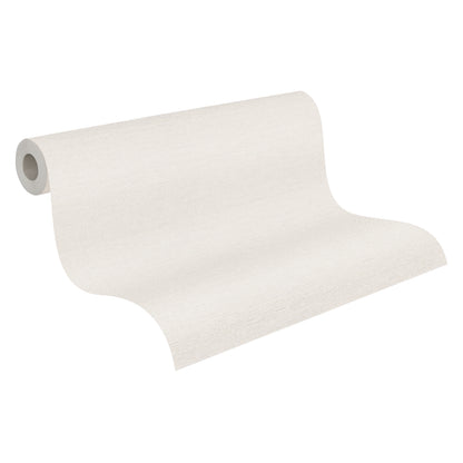 Livingwalls Vibes & Styles Vliestapete Strukturtapete Off White Leinenstruktur - 10,05 m x 0,53 m
