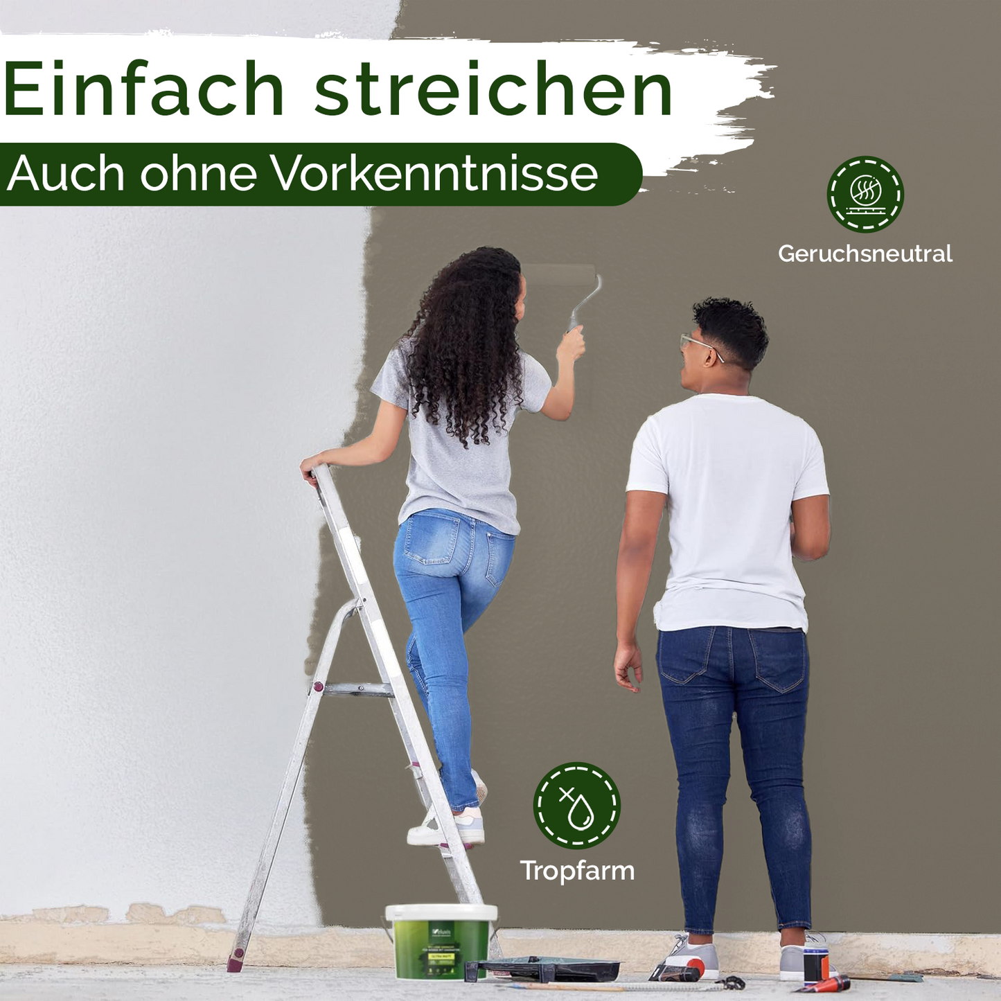 Wandfarbe Grau Matt – Aesthetic Ajwain Innenfarbe Veluxis®