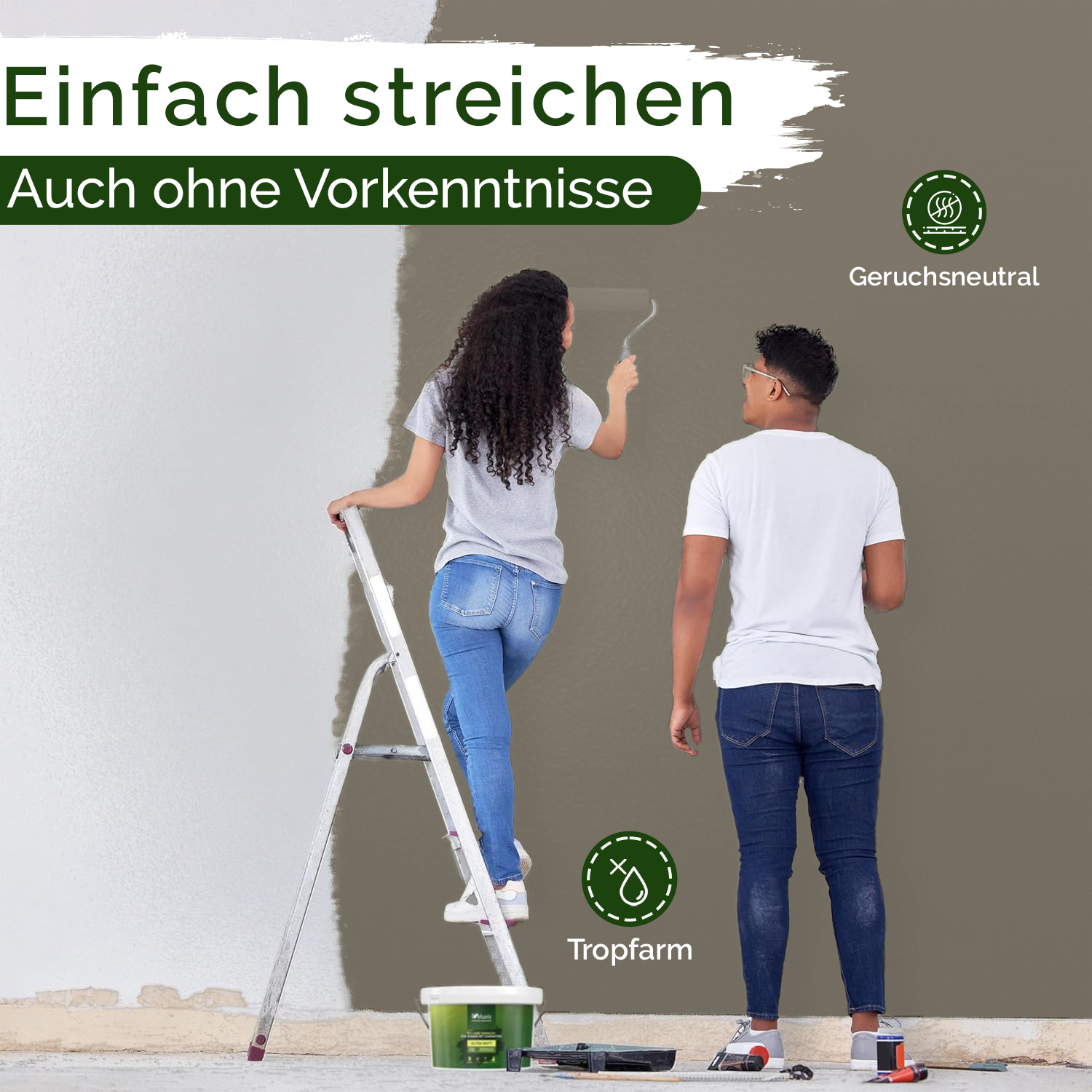 Wandfarbe Grau Matt – Aesthetic Ajwain Innenfarbe Veluxis®