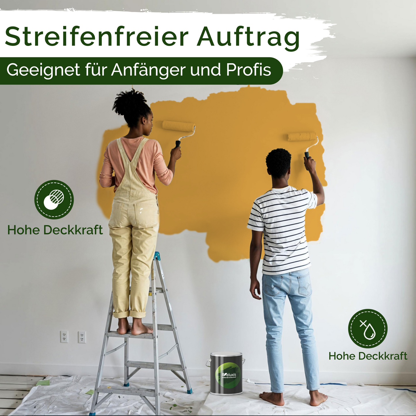 Wandfarbe Gold Matt – Amber Gold Innenfarbe Veluxis®