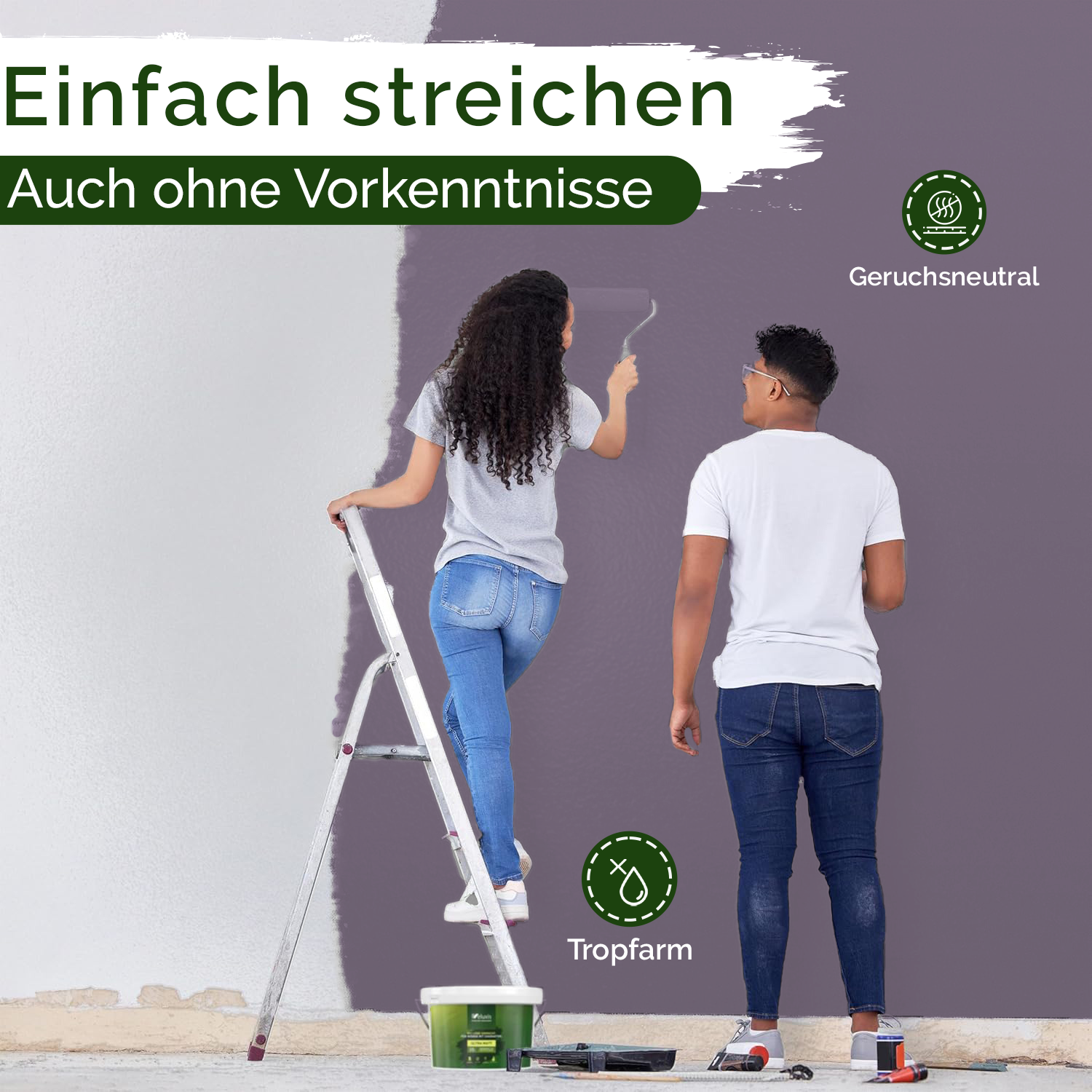 Wandfarbe Violett Matt – Artful Aubergine Innenfarbe Veluxis®