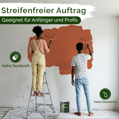 Wandfarbe Orange Matt – Burnt Clay Innenfarbe Veluxis®