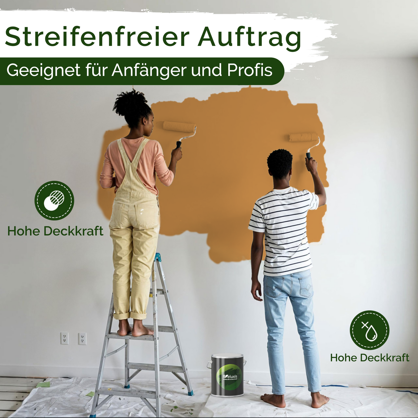 Wandfarbe Honiggelb Matt – Burnt Honey Innenfarbe Veluxis®