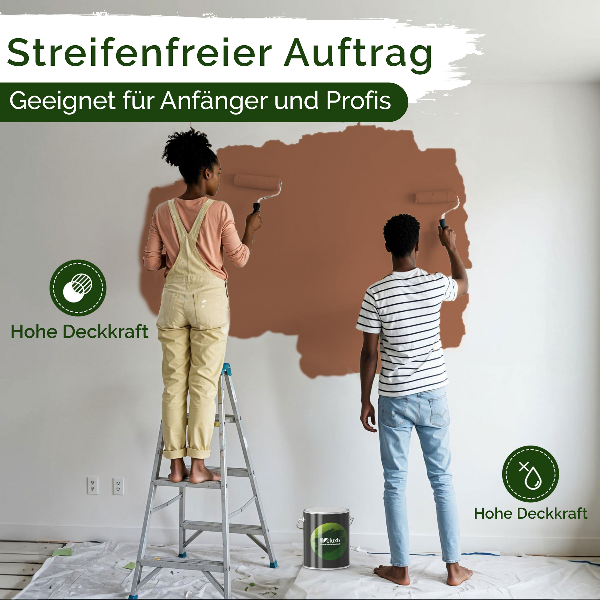 Wandfarbe Sandbraun Matt – Burnt Sand Innenfarbe Veluxis®