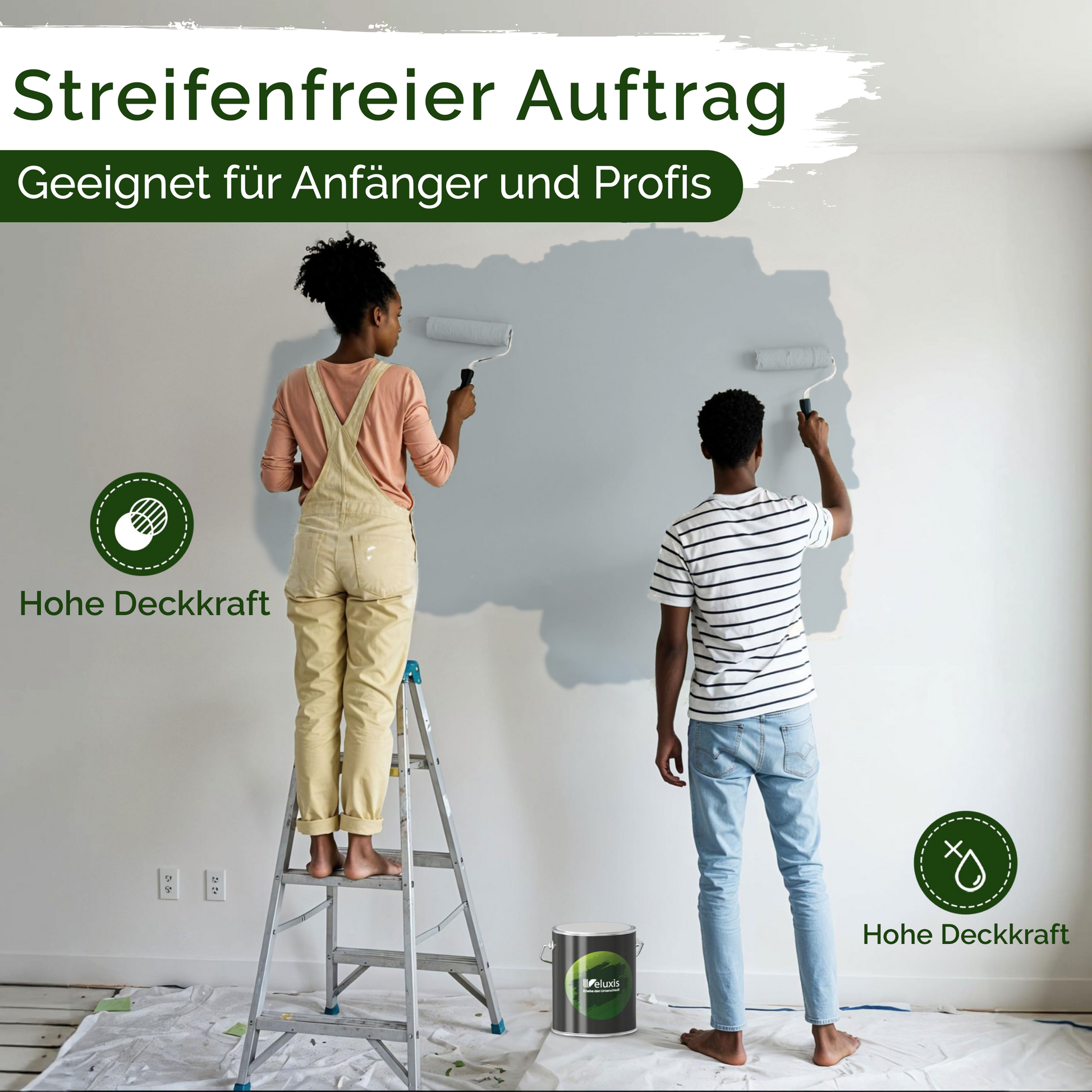 Wandfarbe Blaugrau Matt – Eisgrau Innenfarbe Veluxis®