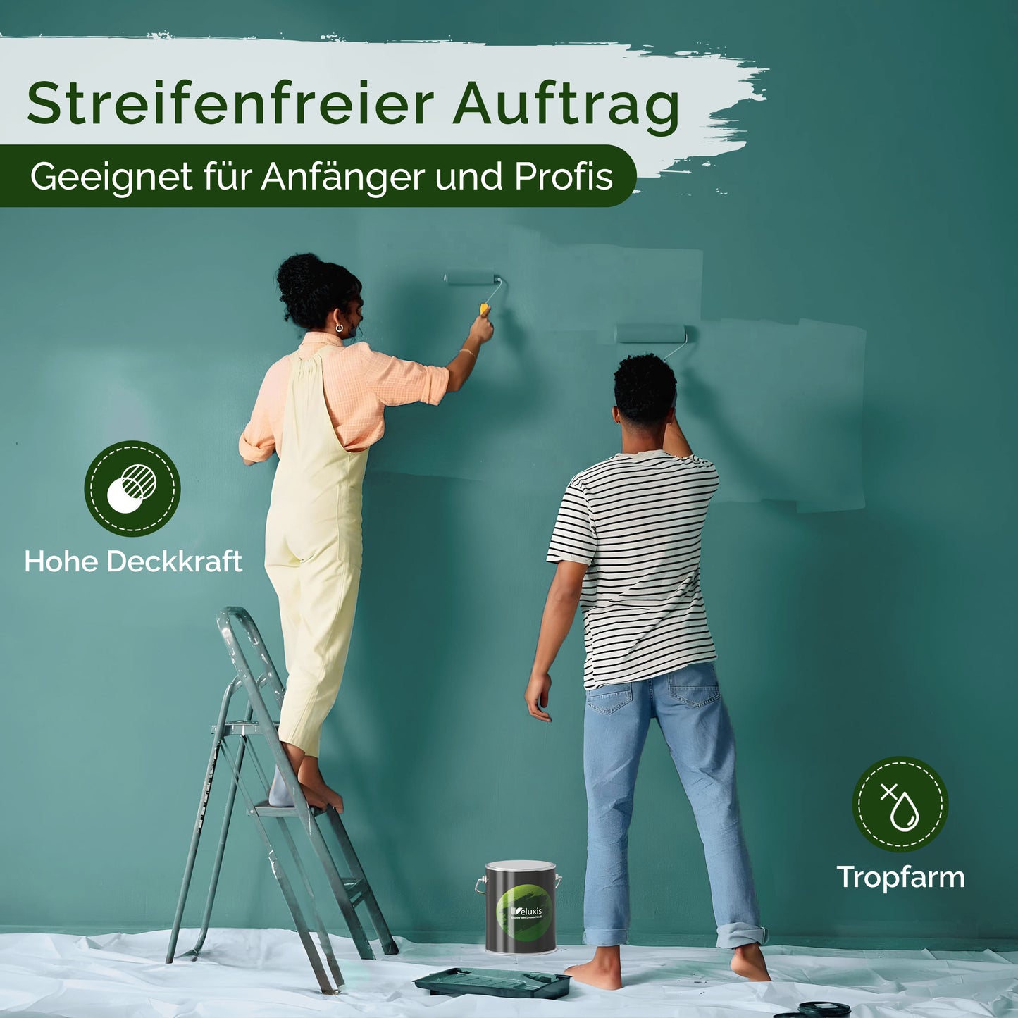 Wandfarbe Premium Grün (Emerald Green)