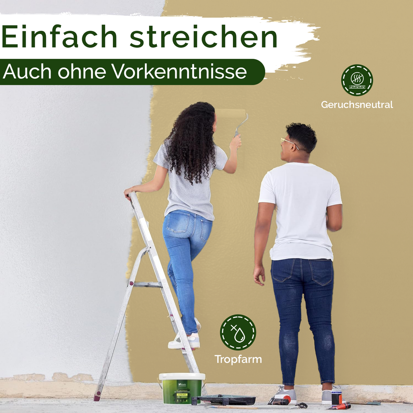 Wandfarbe Gelb Matt – Gentle Ginger Innenfarbe Veluxis®