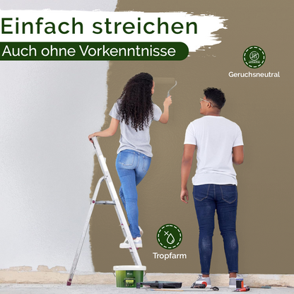 Wandfarbe Braun Matt – Green Lentil Innenfarbe Veluxis®