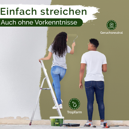 Wandfarbe Grün Matt – Mellow Matcha Innenfarbe Veluxis®