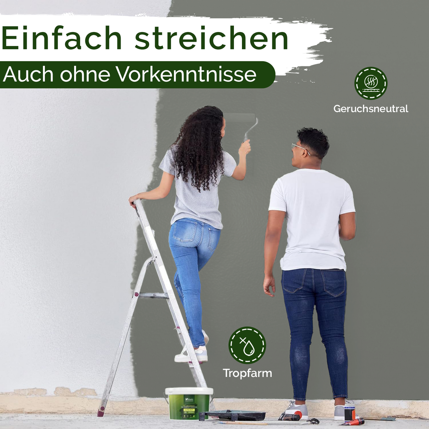 Wandfarbe Grau Matt – Original Oregano Innenfarbe Veluxis®