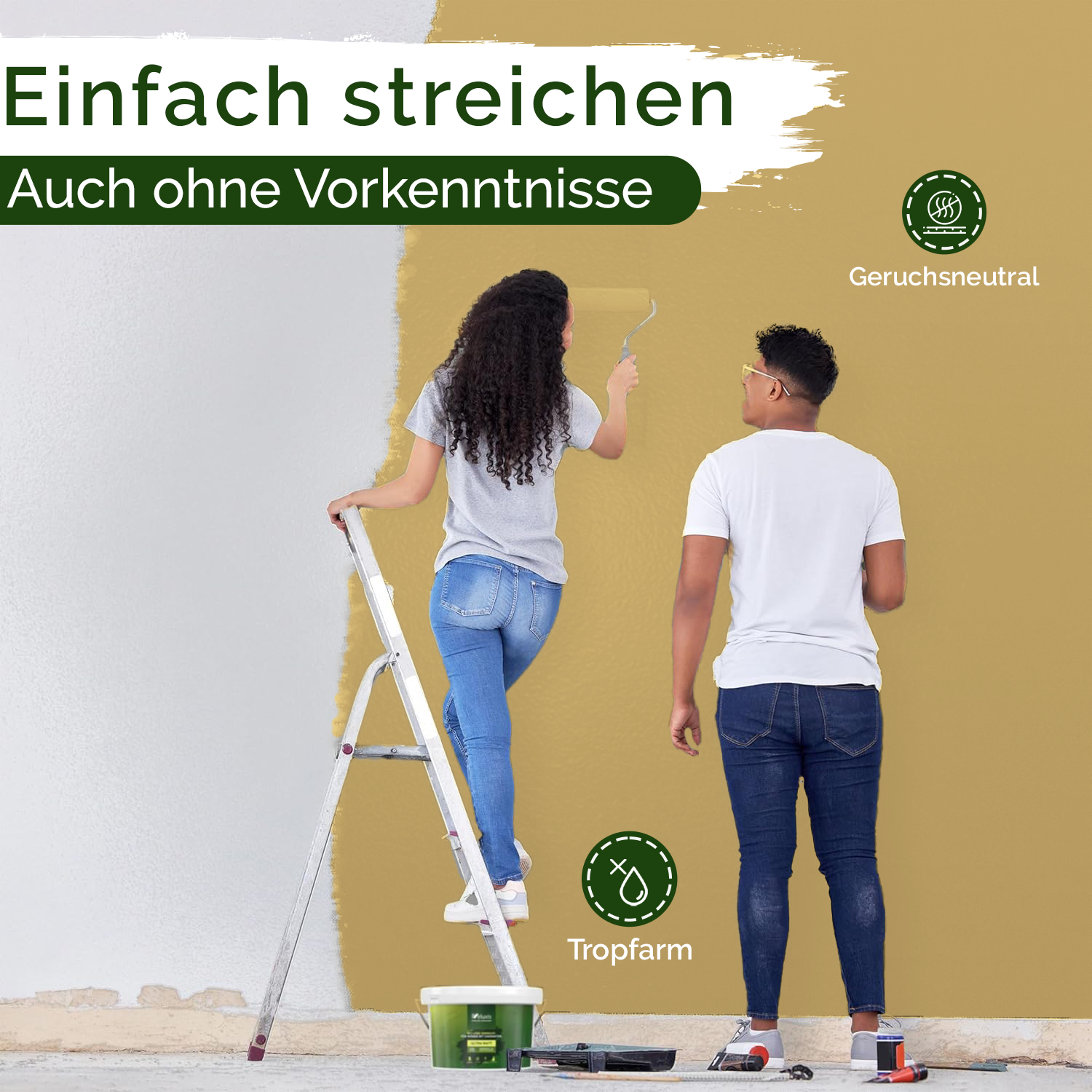 Wandfarbe Gelb Matt – Playful Pineapple Innenfarbe Veluxis®