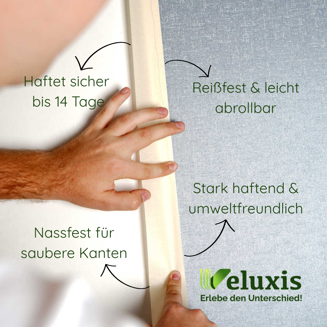 Veluxis® Flachkreppband 50mm x 50m Naturkautschukkleber