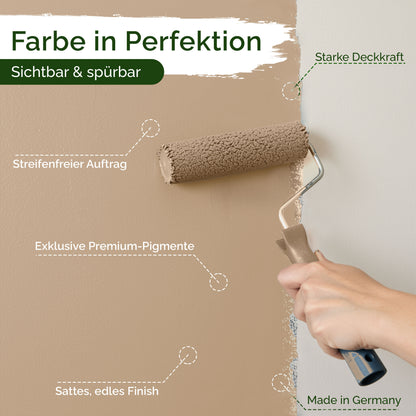 Wandfarbe Premium Braun (Amber Stone)