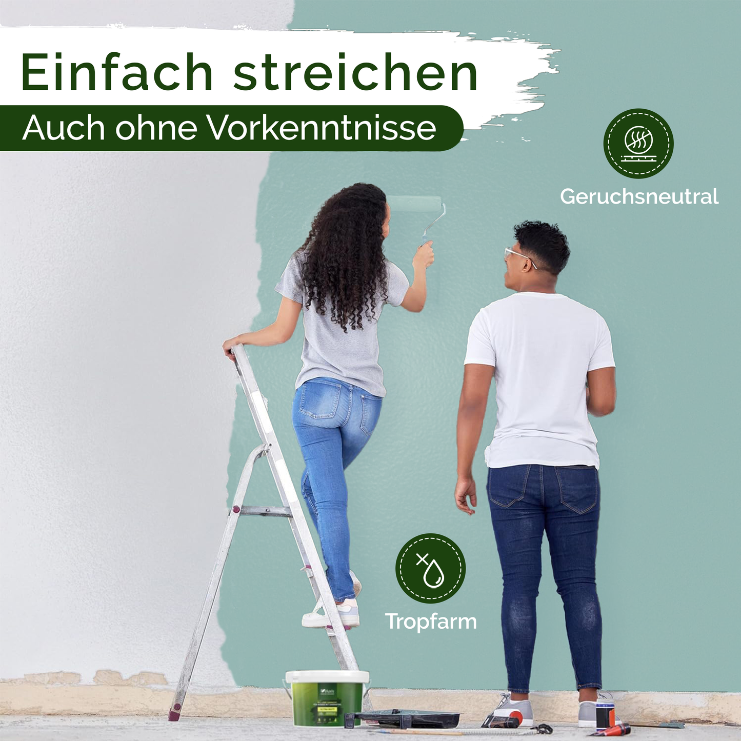 Wandfarbe Blau Matt – Detailed Duckegg Innenfarbe Veluxis®