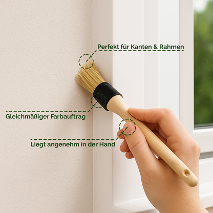 Pinsel Set 10-teilig – Flach- Ring- Ecken- & Künstlerpinsel Veluxis®